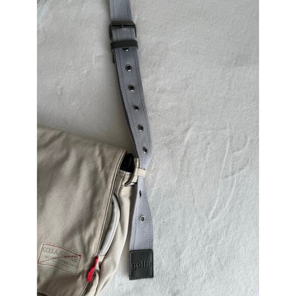 Golla GenMob ipad Messenger Bag Crossbody Beige Adjustable‎ Pockets Canvas - Picture 4 of 16